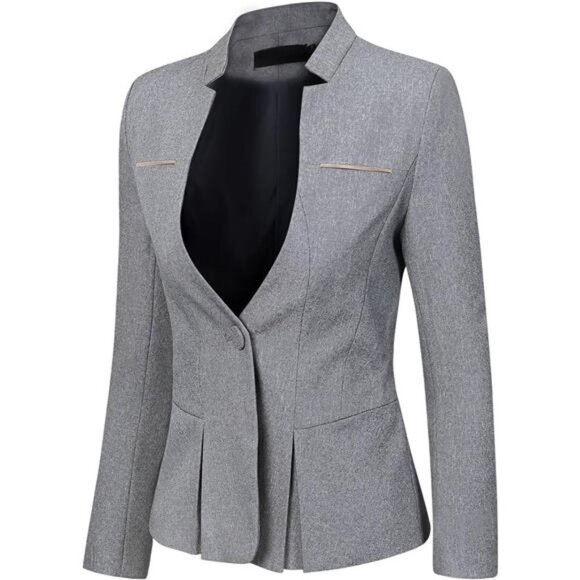 Women's 2 Piece Business Skirt Suit Set Office Lady Slim Fit Blazer and Skirt - Picture 3 of 7